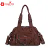 Angelkiss Bolsa Feminina Retrô Europeia e Americana Moda Transfronteiriça Versátil Bolsa de Ombro Único Transversal Bolsa de Mão Simples Lavável