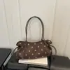 Bolso de Mano Cruzado Retro con Textura para Mujer 2026 Gamuza Felpa Nuevo Simple Minimalista Lunares Bolso de Hombro Bolso de Axila