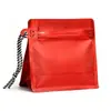 Bolsa de Embalaje para Té con Cordón Bolsa para Café Té Negro Tostado Té Verde Té Blanco Fuding Bolsa Auto-soportante Sellada con Papel de Aluminio Sellada por Ocho Lados