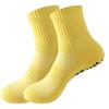 Meias de futebol antiderrapantes de cor sólida da Amazon para cross-border, meias absorventes de choque resistentes ao desgaste, fundo de toalha, meias esportivas masculinas respiráveis