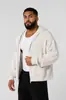 Jaqueta Moletom com Zíper Estilo Americano Novo para Homens para Corrida, Esportes, Fitness, Roupa Casual Estampada