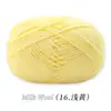 Ovillo de Hilo de Algodón Leche de 4 Hebras, Ovillo de Hilo Medio-Grueso para Crochet Hecho a Mano, Muñeca de Crochet DIY, Bolso, Hilo para Suéter de Bebé