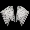 Par de cuellos de encaje corsage de bordado de seda de leche cuello falso hueco tridimensional accesorios de encaje DIY