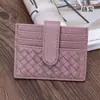 Cartera de Tarjetas Tejida Ultra Delgada de Moda Color Sólido Ranura para Tarjeta de Identificación Portafolio Ranura para ID Almacenamiento Bolsa Pequeña Portafolio de Tarjetas Portátil