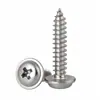 M1.7M2M2.6M3M4M5 Acero Inoxidable 304 Pwa Tornillos Autorroscantes de Cabeza Redonda con Arandela y Espaciador Tornillos para Madera