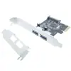 Tarjeta de expansión PCIe a USB 3.0 de 2/4 puertos, tarjeta adaptadora PCI-E para computadoras de escritorio con conectores grandes de 4P/15P / no requiere alimentación