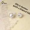 Exquisitos Botones Perla Mini Rábano Blanco Brillante Incrustados con Diamantes con Base Dorada de Alta Gama, Accesorios para Ropa Disponibles en Stock para Venta al por Mayor