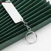 Venta Caliente Transfronteriza Lámina de Aluminio Transferencia de Calor Llavero Metálico de Aluminio en Blanco Llavero de Aluminio para Sublimación Doble Cara DIY