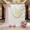Set de decoración de boda estilo coreano con cortinas de tela, bata de novia, fondo para fotos, habitación de bodas, moños y flores artificiales