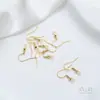 Accesorios de gancho para la oreja de acero de titanio que no se decoloran acero inoxidable simple clásico gancho para la oreja hecho a mano aretes DIY material para aretes de mano