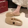 Pantuflas suaves y acogedoras para mujer, nuevo estilo otoño 2026, cómodos zapatos planos cerrados sin cordones para usar en exteriores, cálidos y fáciles de poner