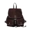 Mochila retrô de grande capacidade com múltiplos bolsos, bolsa de ombro casual de nicho para o dia a dia, bolsa de viagem tote de camurça de alta qualidade