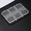 Caja de Joyería de 6 Compartimentos Larga para Uñas Artísticas Caja de Sub-empaque de Flores Secas y Lentejuelas para Uñas Artísticas Caja Transparente Larga de 6 Compartimentos Doble Fila de Apertura Única