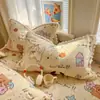 Funda de almohada individual con borde de pompón de dibujos animados de terciopelo de leche para niños, estudiantes, dormitorio, funda individual de franela para almohada de invierno