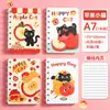 Cuaderno de espiral abatible A7, mini y lindo, cuaderno portátil de bolsillo para estudiantes, diseño de caricatura, cuaderno de alta calidad, al por mayor