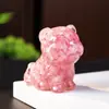 Artesanato de resina para mesa tigre cristal cristal natural decoração de cristal resina de desenho pedra triturada decoração de casa olho de tigre esculpido