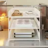 Organizador de arquivos sob a mesa, estante de chão multi-nível com rodas, armário de arquivo móvel para documentos e arquivos