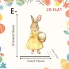 Adornos de Conejo de Madera de Pascua Transfronterizos, Formas de Conejo de Dibujos Animados Pintadas, Atmósfera Festiva, Artesanías de Madera de Escritorio