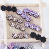 Nuevo no tejido flor de pedrería drenaje largo Parche de Flor de Diamante accesorios creativos para el cabello accesorios para horquilla pegatinas de pedrería de color