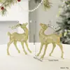 Adornos de Reno Navideños Calientes Adornos de Reno con Flockado Brillante Decoraciones para Árbol de Navidad Accesorios para Fotos Venta al por Mayor