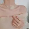 Collar Gargantilla de Perlas Accesorio para el Cuello Lujo Ligero Nicho Cadena para Clavícula de Mujer Temperamento Madreperla