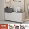 Mostrador de recepción, barra de bar, mostrador de caja, mostrador de tienda pequeño, simple y moderno para supermercados, tiendas de ropa, comercios y restaurantes