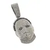 Cantante de Rap Hip-Hop Europeo y Americano Avatar de Dibujos Animados Joyería de Diamantes Exagerada en la Cadera Colgante para Collar Cadena Cubana