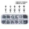 Acessórios para Nail Art Cruz Coração de Corvo Metal Punk Decorações Misturadas Retro Escuro Decoração de Unha Acessórios Pequenos