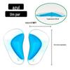 Almofada de arco para pé chato ortopédica absorção de choque perna em forma de X silicone transparente joanete almofada de pé infantil adulto almofada de pé
