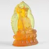 Estátua de Buda Ksitigarbha Iluminada para Paredes de Templo, Estátuas de Buda de Vidro para Templos Budistas, Fábrica de Azulejos de Buda de Vidro