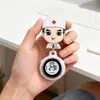 Reloj de Enfermera Reloj de Pecho Digital Electrónico Elástico Lindo Clip Reloj para Colgar Reloj de Bolsillo Reloj Elástico para Mujer
