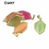 WT-P1937 lujo ligero color clásico colgante hexagonal de Ópalita accesorios de exportación pueden hacer Joyería pendientes