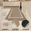 Tapete de Piso para Cocina de Lino Simple Transfronterizo que Absorbe Agua y Aceite, Limpiable con Paño, No Requiere Lavado, Tapete Resistente a Manchas, Tapete de Piso para Cocina a Prueba de Aceite y Resistente a Manchas