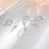 Pendientes de Estrella y Cruz, Sencillos Elegantes, Versátiles y de Moda, Pendientes Básicos de Corazón Estilo Hong Kong, Pendientes de Estrella de Cinco Puntas para Mujer