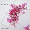 Terminado Nuevo Grande Guía de Carretera Flores Decorativas Celebración de Boda Leide Zhu Di Pai Pai Flores de Seda Arte Floral Decoración de Banquete de Compromiso