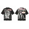 Moda Americana Transfronteriza Hellstar Serie Hellstar Camisetas Casuales de Algodón Impresas para Hombres y Mujeres Verano Sueltas de Manga Corta