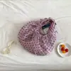 Bolso para Mujer 2026 Nuevo Estilo Transfronterizo con Cierre de Cordón Plisado Lunares Bolso de Hombro con Encaje de Malla de Color Contrastante Bolso de Mano Bolso de Axila