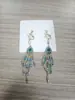 Aretes de borla de cristal escarlata con poste de plata, aretes de botón de vidrio con forma de gota incrustados de diamantes, aretes de estilo étnico vintage, aretes de diseño único de nicho