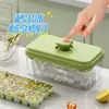 Molde de Cubitos de Hielo Tipo Prensa, Charola de Hielo de Grado Alimenticio, Fabricador de Cubitos de Hielo para Refrigerador, Caja de Almacenamiento de Hielo Casera DIY