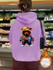 Suéter europeu e americano eBay Independent Station Sweater feminino outono e inverno com forro de lã e capuz em estoque Bear All-match Casual Camisa feminina de manga comprida