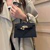 Bolso de Mano de Diamante Brillante de Alta Gama Transfronterizo para Mujer 2025 Nuevo Ingreso Bolso Kelly de Lujo Bolso Cuadrado Pequeño Elegante de Hombro Cruzado