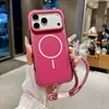 Personalizado por la Fábrica de Origen, Funda Magnética para iPhone 18 Promax con Tiras de Colores en el Lateral, Funda Anticaídas para Teléfono Ip17