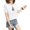 3171 # Camiseta de Manga Corta para Mujer, Estilo Coreano Holgado (95 Algodón 5 Spandex)