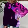 Grupo Cazador de Brujas K-Pop Patrón 3D Impresión Transfronterizo Nuevo Suéter Casual para Mujer Cuello Redondo Sudadera Venta Directa de Fábrica