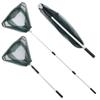 Rede de Pescador Dobrável em Liga de Alumínio Rede de Pescador Telescópica de Três Seções Rede Triangular de Dobra Automática Rede de Pescador de Bolso Dobrável