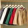 Shorts Cargo de Algodão Verão Retro Cor Sólida Wide-Leg para Mulheres com Cintura Elástica, Tamanho Plus Solto, Shorts Versátil Emagrecedor de Comprimento no Joelho