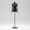 Loja de roupas versão coreana preto ombro plano manequim feminino meio comprimento janela ângulo reto ombro falso boneca corpo inteiro manequim exposição suporte