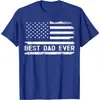 Camiseta Negra Casual para Papá Patriótica con Bandera de EE. UU. "El Mejor Papá de Todos"