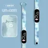 Nuevo Reloj LED con Estampado de Chica Fresca Pequeña, Sencillo, Tinta, Impermeable, Dibujos Animados, Deportivo, Luminoso, Pulsera de Reloj Digital