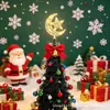 Luzes de Natal de LED em formato de estrela, com fio de cobre e caixa de bateria, para decoração aconchegante e criativa de árvore de Natal de cinco pontas com luzes piscantes. Ideal para diversas regiões.